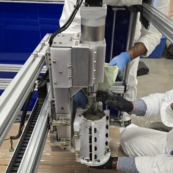 Operating printhead during material tests 